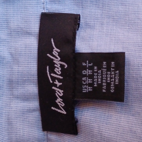 Lord & Taylor Sequined Collar Button Front Cotton Shirt Dress- Sz. Med - Picture 3 of 13